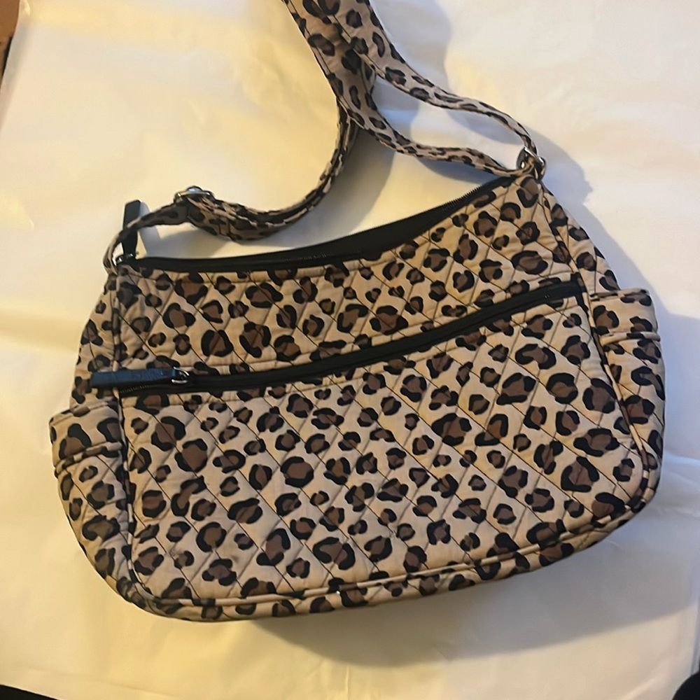 Leopard quilted Vera Bradley shoulder bag